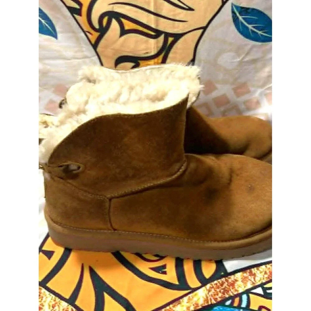Koolaburra by UGG Remley Mini Boots – Chestnut Suede – Women’s Size 10